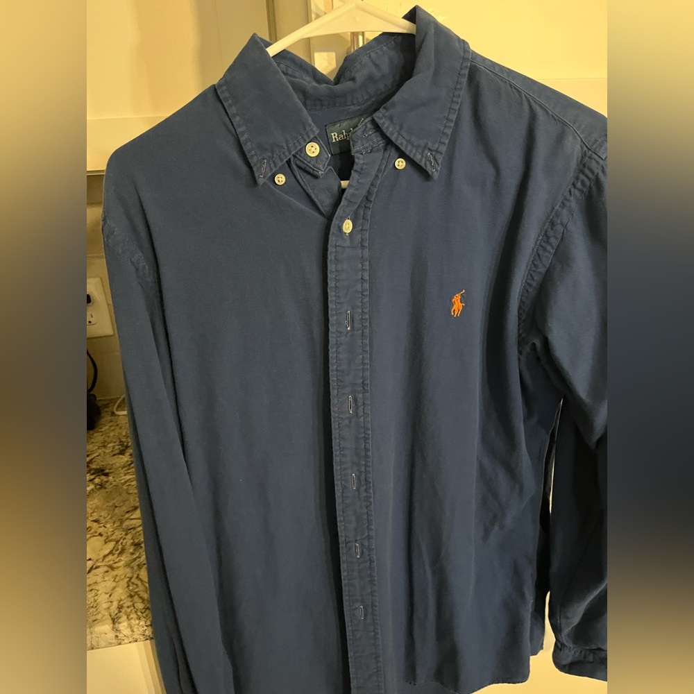 Men’s Blue Polo Ralph Lauren Long Sleeve button down